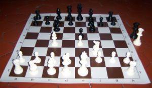 Jeu d'échecs en plastique, taille 5 (pièces plombées)